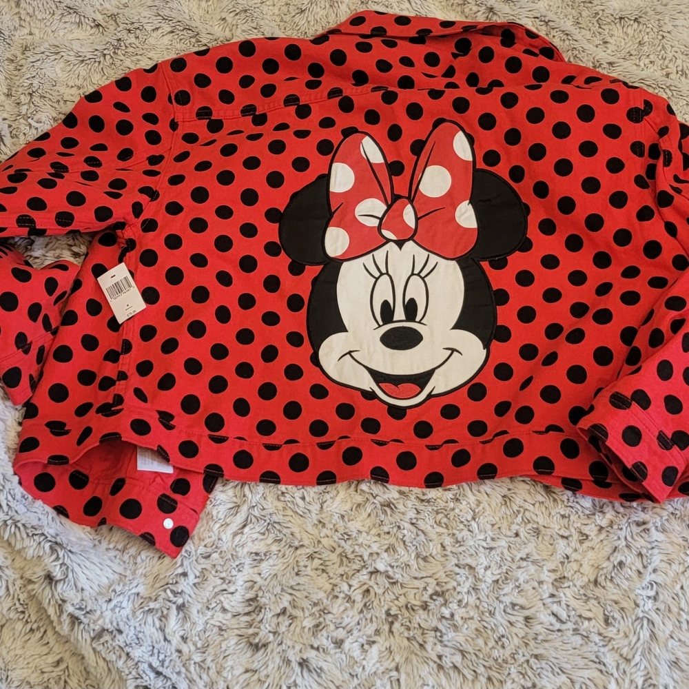 Red Polka Dot Jacket with Minnie Mouse